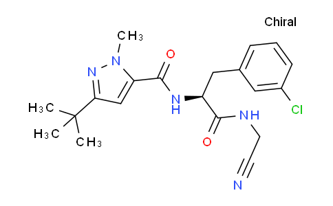 CAS No. 225120-65-0, (S)-3-(tert-butyl)-N-(3-(3-chlorophenyl)-1-((cyanomethyl)amino)-1-oxopropan-2-yl)-1-methyl-1H-pyrazole-5-carboxamide