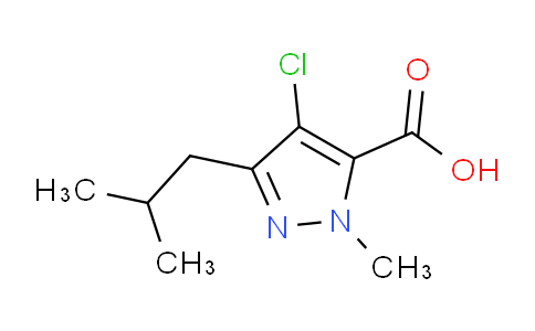 CAS No. 685513-49-9, 4-chloro-3-isobutyl-1-methyl-1H-pyrazole-5-carboxylic acid