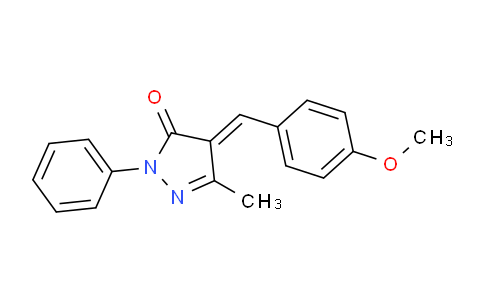 CAS No. 18808-85-0, (E)-4-(4-methoxybenzylidene)-5-methyl-2-phenyl-2,4-dihydro-3H-pyrazol-3-one