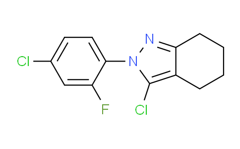 CAS No. 64049-45-2, 3-Chloro-2-(4-chloro-2-fluorophenyl)-4,5,6,7-tetrahydro-2H-indazole