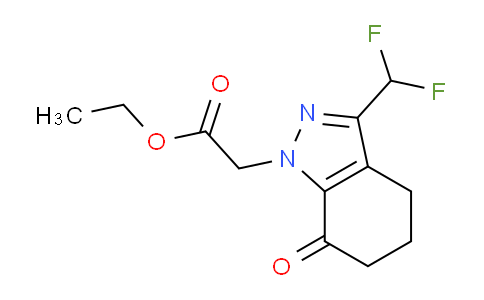 CAS No. 1417983-62-0, Ethyl 2-(3-(difluoromethyl)-7-oxo-4,5,6,7-tetrahydro-1H-indazol-1-yl)acetate