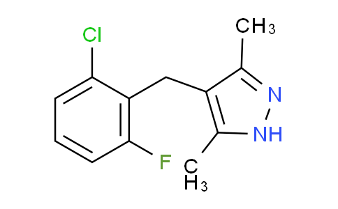 CAS No. 387352-96-7, 4-(2-Chloro-6-fluorobenzyl)-3,5-dimethyl-1H-pyrazole