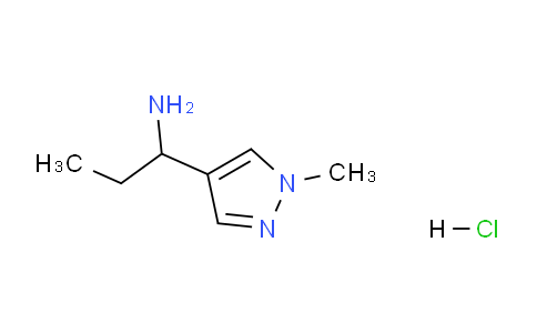 CAS No. 1956366-53-2, 1-(1-Methyl-1H-pyrazol-4-yl)propan-1-amine hydrochloride