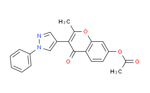 CAS No. 51411-95-1, 2-Methyl-4-oxo-3-(1-phenyl-1H-pyrazol-4-yl)-4H-chromen-7-yl acetate