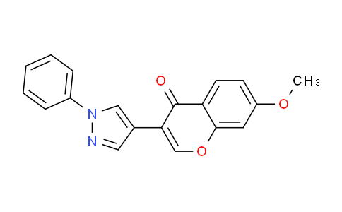 CAS No. 61034-10-4, 7-Methoxy-3-(1-phenyl-1H-pyrazol-4-yl)-4H-chromen-4-one