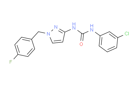 CAS No. 1006199-61-6, 1-(3-Chlorophenyl)-3-(1-(4-fluorobenzyl)-1H-pyrazol-3-yl)urea