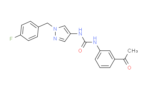 CAS No. 894502-73-9, 1-(3-Acetylphenyl)-3-(1-(4-fluorobenzyl)-1H-pyrazol-4-yl)urea