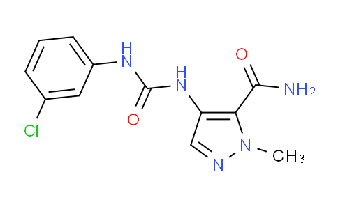CAS No. 1006214-09-0, 4-(3-(3-Chlorophenyl)ureido)-1-methyl-1H-pyrazole-5-carboxamide
