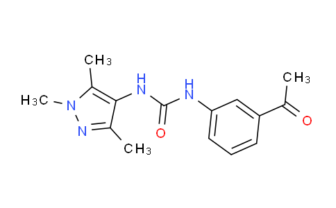 CAS No. 908229-61-8, 1-(3-Acetylphenyl)-3-(1,3,5-trimethyl-1H-pyrazol-4-yl)urea