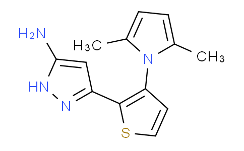 CAS No. 1030622-14-0, 3-(3-(2,5-Dimethyl-1H-pyrrol-1-yl)thiophen-2-yl)-1H-pyrazol-5-amine