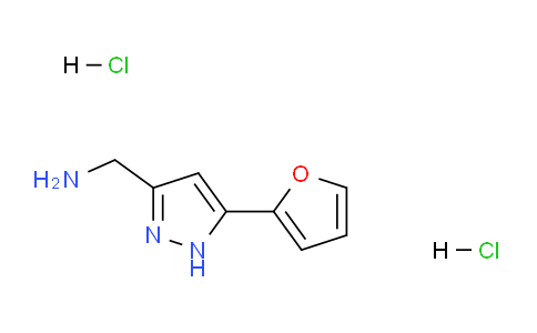 CAS No. 1231926-53-6, (5-(Furan-2-yl)-1H-pyrazol-3-yl)methanamine dihydrochloride