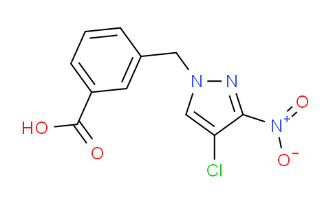 CAS No. 402720-00-7, 3-((4-Chloro-3-nitro-1H-pyrazol-1-yl)methyl)benzoic acid