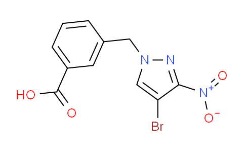 CAS No. 312313-96-5, 3-((4-Bromo-3-nitro-1H-pyrazol-1-yl)methyl)benzoic acid