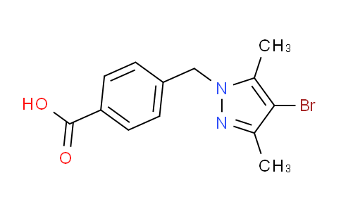 CAS No. 376372-41-7, 4-((4-Bromo-3,5-dimethyl-1H-pyrazol-1-yl)methyl)benzoic acid