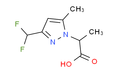 CAS No. 957513-84-7, 2-(3-(Difluoromethyl)-5-methyl-1H-pyrazol-1-yl)propanoic acid