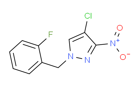 CAS No. 1001500-06-6, 4-Chloro-1-(2-fluorobenzyl)-3-nitro-1H-pyrazole