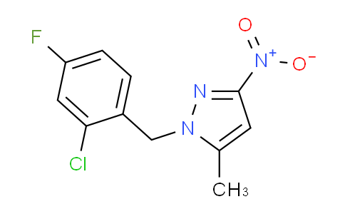 CAS No. 1004643-55-3, 1-(2-Chloro-4-fluorobenzyl)-5-methyl-3-nitro-1H-pyrazole