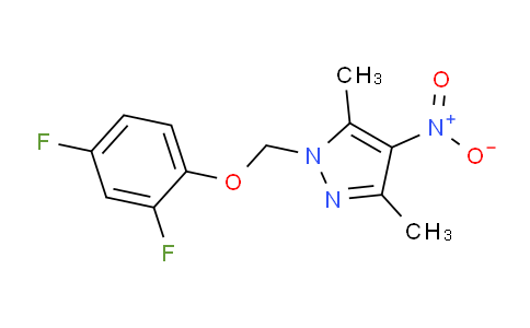 CAS No. 1001519-18-1, 1-((2,4-Difluorophenoxy)methyl)-3,5-dimethyl-4-nitro-1H-pyrazole