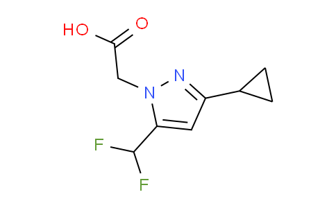 CAS No. 1001519-25-0, 2-(3-Cyclopropyl-5-(difluoromethyl)-1H-pyrazol-1-yl)acetic acid