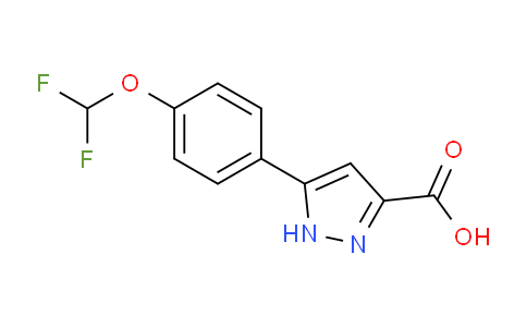 CAS No. 1046468-64-7, 5-(4-(Difluoromethoxy)phenyl)-1H-pyrazole-3-carboxylic acid