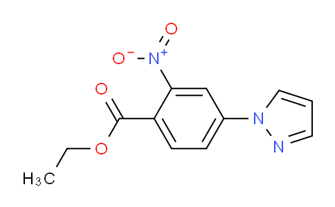CAS No. 1375064-66-6, ethyl 2-nitro-4-(1H-pyrazol-1-yl)benzoate