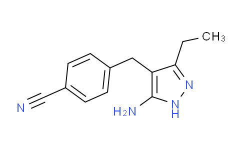 CAS No. 1401728-85-5, 4-((5-Amino-3-ethyl-1H-pyrazol-4-yl)methyl)benzonitrile