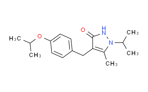 CAS No. 1028026-83-6, 3-methyl-2-propan-2-yl-4-[(4-propan-2-yloxyphenyl)methyl]-1H-pyrazol-5-one