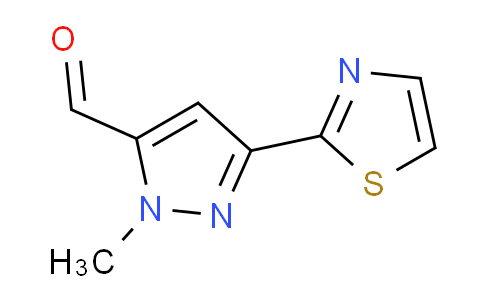 CAS No. 2090222-34-5, 1-methyl-3-(1,3-thiazol-2-yl)-1H-pyrazole-5-carbaldehyde