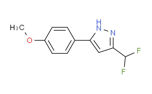 CAS No. 1029636-42-7, 3-(Difluoromethyl)-5-(4-methoxyphenyl)-1H-pyrazole