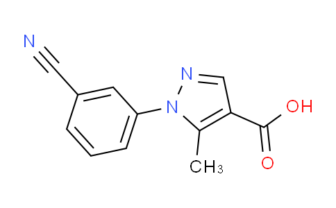 CAS No. 1155575-89-5, 1-(3-cyanophenyl)-5-methyl-1H-pyrazole-4-carboxylic acid