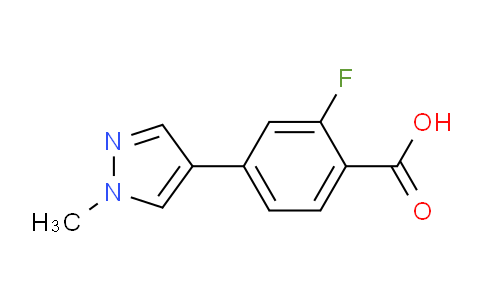 CAS No. 1178280-85-7, 2-Fluoro-4-(1-methyl-1H-pyrazol-4-yl)benzoic acid