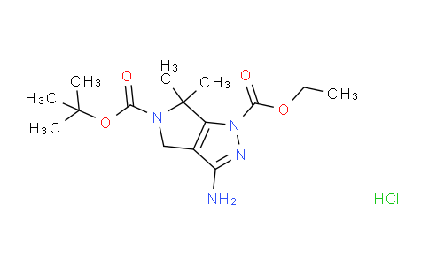 CAS No. 2444880-17-3, 5-(tert-Butyl) 1-ethyl 3-amino-6,6-dimethyl-4,6-dihydropyrrolo[3,4-c]pyrazole-1,5-dicarboxylate hydrochloride