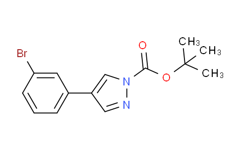 CAS No. 1100052-60-5, tert-Butyl 4-(3-bromophenyl)-1H-pyrazole-1-carboxylate