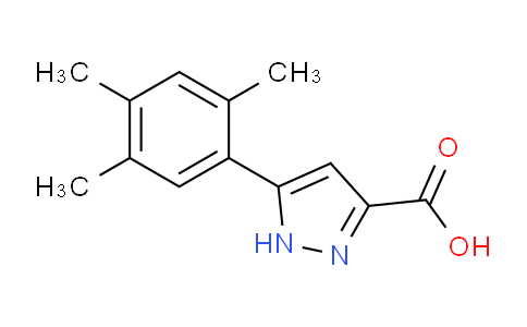 CAS No. 1037690-42-8, 5-(2,4,5-Trimethylphenyl)-1H-pyrazole-3-carboxylic acid