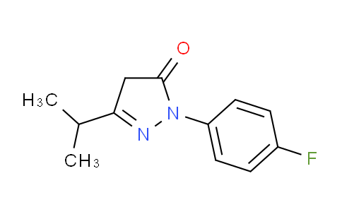 CAS No. 1049156-67-3, 1-(4-Fluorophenyl)-3-(propan-2-yl)-4,5-dihydro-1H-pyrazol-5-one