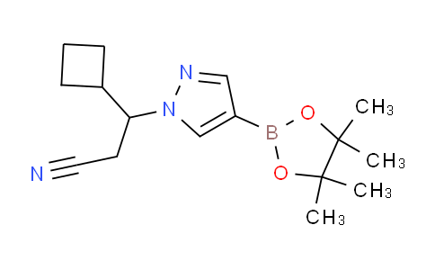CAS No. 1153949-56-4, 3-Cyclobutyl-3-(4-(4,4,5,5-tetramethyl-1,3,2-dioxaborolan-2-yl)-1H-pyrazol-1-yl)propanenitrile