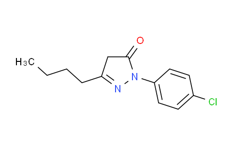 CAS No. 118048-90-1, 3-Butyl-1-(4-chlorophenyl)-4,5-dihydro-1H-pyrazol-5-one
