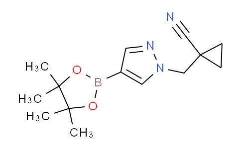 CAS No. 1233526-27-6, 1-((4-(4,4,5,5-Tetramethyl-1,3,2-dioxaborolan-2-yl)-1H-pyrazol-1-yl)methyl)cyclopropane-1-carbonitrile