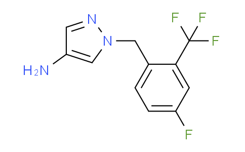 CAS No. 1240565-89-2, 1-{[4-Fluoro-2-(trifluoromethyl)phenyl]methyl}-1H-pyrazol-4-amine