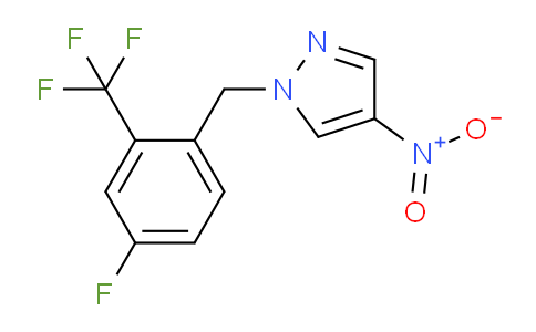 CAS No. 1240569-51-0, 1-{[4-Fluoro-2-(trifluoromethyl)phenyl]methyl}-4-nitro-1h-pyrazole