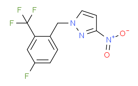 CAS No. 1240572-32-0, 1-{[4-Fluoro-2-(trifluoromethyl)phenyl]methyl}-3-nitro-1h-pyrazole