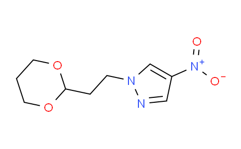 CAS No. 1240574-06-4, 1-[2-(1,3-Dioxan-2-yl)ethyl]-4-nitro-1h-pyrazole