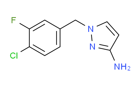 CAS No. 1240580-08-8, 1-[(4-Chloro-3-fluorophenyl)methyl]-1H-pyrazol-3-amine