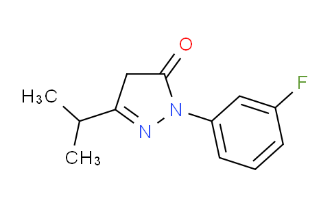 CAS No. 1247737-11-6, 1-(3-Fluorophenyl)-3-(propan-2-yl)-4,5-dihydro-1H-pyrazol-5-one