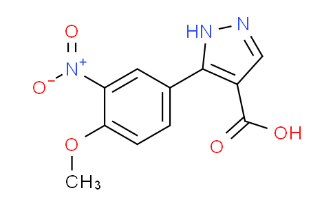 CAS No. 1266484-49-4, 5-(4-Methoxy-3-nitrophenyl)-1h-pyrazole-4-carboxylic acid