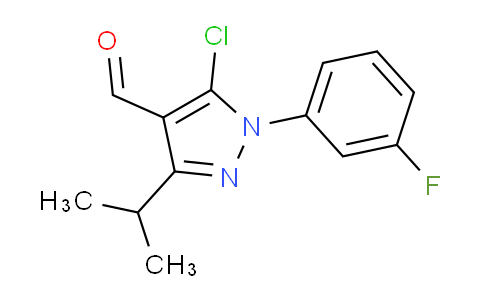 CAS No. 1275049-06-3, 5-Chloro-1-(3-fluorophenyl)-3-(propan-2-yl)-1H-pyrazole-4-carbaldehyde