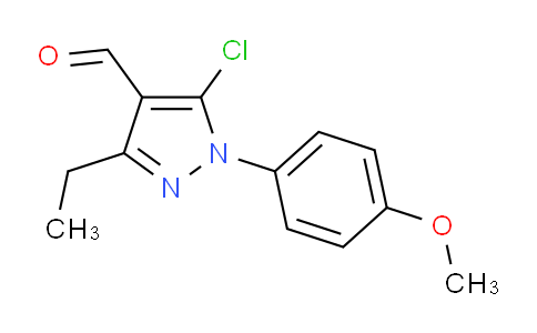CAS No. 1275909-89-1, 5-Chloro-3-ethyl-1-(4-methoxyphenyl)-1H-pyrazole-4-carbaldehyde