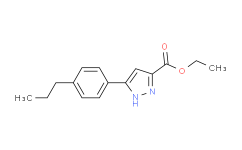 CAS No. 1326810-63-2, Ethyl 5-(4-propylphenyl)-1H-pyrazole-3-carboxylate