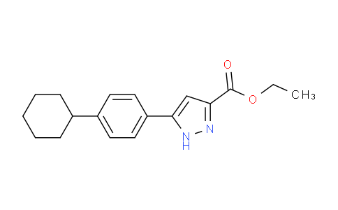 CAS No. 1326811-96-4, Ethyl 5-(4-cyclohexylphenyl)-1H-pyrazole-3-carboxylate