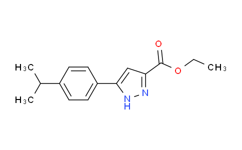 CAS No. 1326812-05-8, Ethyl 5-[4-(propan-2-yl)phenyl]-1H-pyrazole-3-carboxylate
